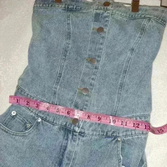 Gilli Denim Sleeveless Jumpsuit Size 2 #94 - Picture 11 of 15